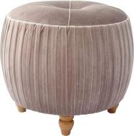 🪑 new pacific direct helena velvet small round ottoman: chic & versatile ottomans & cubes in luxurious chamoise fabric logo