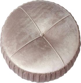 img 2 attached to 🪑 New Pacific Direct Helena Velvet Small Round Ottoman: Chic & Versatile Ottomans & Cubes in Luxurious Chamoise Fabric