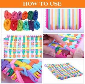 img 2 attached to 192 Pieces Loom Potholder Loops: 7 Inch Weaving Craft Loops with Crochet Hook - DIY Crafts Supplies in 12 Vibrant Colors