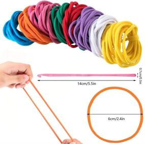 img 3 attached to 192 Pieces Loom Potholder Loops: 7 Inch Weaving Craft Loops with Crochet Hook - DIY Crafts Supplies in 12 Vibrant Colors