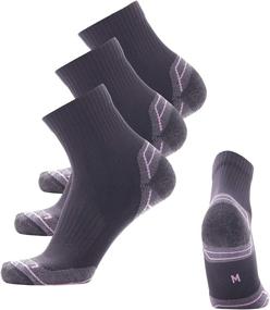 img 4 attached to 🧦 Coolmax Cotton Athletic Sport socks for women: SOLAX Quarter Hiking & Running Socks (3 Pairs)