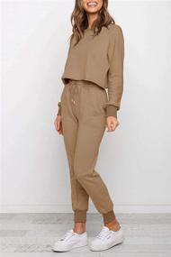 img 1 attached to ZESICA Women's Long Sleeve Crop Top and Pants Pajama Sets - 2 Piece Jogger Long Sleepwear Loungewear PJs Sets