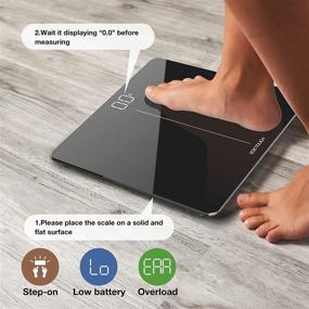 img 3 attached to 📱 ZOETOUCH Bluetooth BMI Scale: Smart Digital Bathroom Scale with Body Tape Measure - 400 lbs Capacity, Includes Batteries