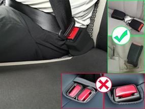 img 3 attached to 🚗 Держатель пряжки ремня безопасности ZUWIT - Удобный доступ к заднему сиденью - Простое пристегивание ремня без хлопот - Идеально подходит для детей и пассажиров с особыми нуждами (Черный x1)