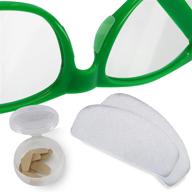 👓 setex gecko grip ultra-thin 0.6mm anti-slip nose pads for eyeglasses - 5 clear pairs, made in usa, micro-structured fibers - 0.6mm x 7mm x 16mm logo