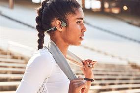 img 2 attached to AFTERSHOKZ Air AS650SG: Open-Ear Wireless Bone Conduction Headphones in Sleek Slate Grey