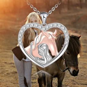 img 3 attached to 925 Sterling Silver Horse Pendant Necklace for Women and Girls - Perfect Birthday, Mother's Day, and Christmas Gift for Horse Lovers