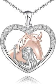 img 4 attached to 925 Sterling Silver Horse Pendant Necklace for Women and Girls - Perfect Birthday, Mother's Day, and Christmas Gift for Horse Lovers