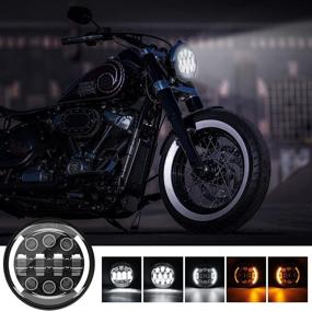 img 2 attached to 🏍️ 6-дюймовый мотоциклетный LED-фар MONDEVIEW - 5 режимов света для Harley Davidson - 100 Вт 20000 люмен 6000К + 4300К - Ангельский глаз - 9-30 В