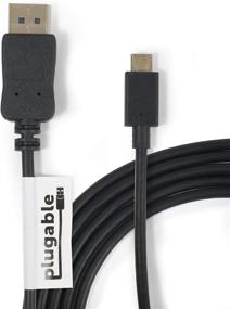 img 4 attached to 🔌 Plugable USB C to DisplayPort Adapter - 6ft (1.8m) 4K@60Hz Cable