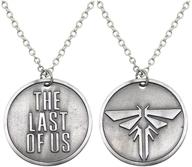 exquisite antique silver plated 'the last of us' engraved firefly round charm pendant necklace - a timeless piece! logo