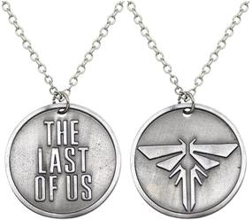 img 1 attached to Exquisite Antique Silver Plated 'The Last Of Us' Engraved Firefly Round Charm Pendant Necklace - A Timeless Piece!