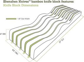 img 1 attached to 🔪 Organize Your Kitchen with Shenzhen Knives Large In-Drawer Knife Block: 11 Slot Wooden Holder (Holds 10-15 Knives)