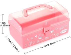 img 3 attached to Funtopia Plastic Art Box for Kids - Multi-Purpose Storage Solution in Pink