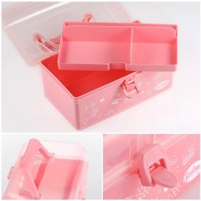 img 2 attached to Funtopia Plastic Art Box for Kids - Multi-Purpose Storage Solution in Pink