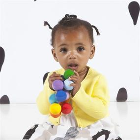 img 2 attached to 🔔 Classic Baby Beads Wooden Rattle, Teether, and Clutching Toy by Manhattan Toy