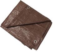 🔒 texsport heavy-duty waterproof brown tarp: versatile, reinforced, and reliable логотип