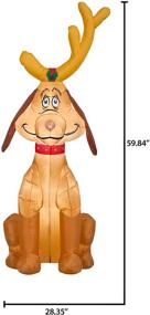 img 2 attached to 🐶 Gemmy 5-Foot Inflatable Max The Dog Grinch with Reindeer Antler Indoor/Outdoor Decoration