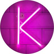 💡 neon letter sign - bedroom neon signs, usb/battery powered wall neon light, led neon wall signs for girls, light up sign for christmas party wedding kids living room (pink-k) логотип