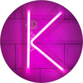 img 4 attached to 💡 Neon Letter Sign - Bedroom Neon Signs, USB/Battery Powered Wall Neon Light, LED Neon Wall Signs for Girls, Light up Sign for Christmas Party Wedding Kids Living Room (Pink-K)