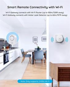 img 2 attached to 💧 Govee WiFi Water Sensor 2 Pack - Adjustable 100dB Alarm & App Alerts, Leak and Drip Detection with Email Notifications - Ideal for Home, Bedrooms, Basements, Kitchens, Bathrooms, Laundry (5G WiFi Not Supported)