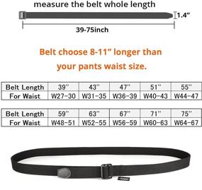 img 1 attached to Drizzte Double Canvas Fabric Cloth Men's Belts: Quality Accessories for Stylish Looks!