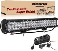 🔆 oedro 189w 20inch tri-rows led light bar wiring harness: premium off-road lighting solution with 3 years warranty logo