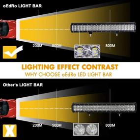 img 2 attached to 🔆 oEdRo 189W 20Inch Tri-Rows LED Light Bar Wiring Harness: Premium Off-Road Lighting Solution with 3 Years Warranty