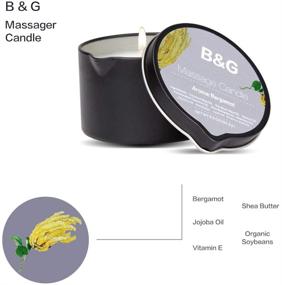 img 3 attached to 🕯️ Bergamot Scented Massage Candle - 6.5Oz Aromatherapy Candle for Intimate Relaxation & Moisturizing in Home Spa - B & G Luxurious Essential Oil Body Massage Candle