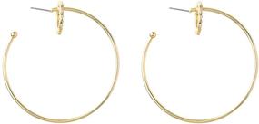 img 2 attached to Rhinestone Hypoallergenic Crystal Hoop Earrings Gift Set - Gold & Silver, Big Circle Rounded Huggie Earring Jewelry for Women and Girls