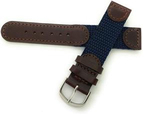 img 2 attached to Canvas Nylon Leather Watch Swiss Men's Watches for Watch Bands