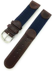 img 4 attached to Canvas Nylon Leather Watch Swiss Men's Watches for Watch Bands