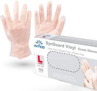 🧤 large basic vinyl synthetic exam gloves - 100 gloves (packaging may vary) logo