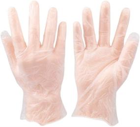 img 2 attached to 🧤 Large Basic Vinyl Synthetic Exam Gloves - 100 Gloves (Packaging May Vary)