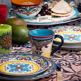 img 2 attached to 🍽️ Enhance your Food Service with Euro Ceramica Zanzibar Collection Multicolor Supplies