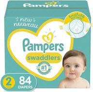 👶 pampers swaddlers size 2 diapers - 84 count super pack, with varying packaging logo