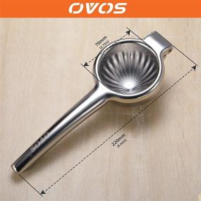 img 2 attached to 🍋 OVOS Citrus Juicer Lemon Squeezer: Unbreakable 304 Stainless Steel Manual Squeezer for Fresh Lemon & Lime Juice – Silver