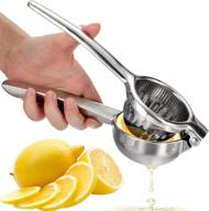 🍋 ovos citrus juicer lemon squeezer: unbreakable 304 stainless steel manual squeezer for fresh lemon & lime juice – silver logo