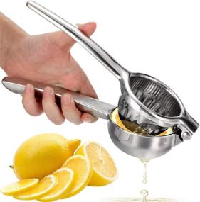 img 4 attached to 🍋 OVOS Citrus Juicer Lemon Squeezer: Unbreakable 304 Stainless Steel Manual Squeezer for Fresh Lemon & Lime Juice – Silver