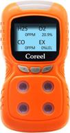 🔍 coreel portable 4-gas detector: sound light vibration multi-gas monitor meter with rechargeable lcd screen backlight - ready to use… логотип