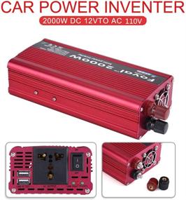 img 2 attached to 🔌 Преобразователь энергии Qiilu 1000W DC 12V в АС 110V для автомобиля с USB-адаптером - идеально подходит для использования в автомобиле.