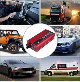 img 1 attached to 🔌 Преобразователь энергии Qiilu 1000W DC 12V в АС 110V для автомобиля с USB-адаптером - идеально подходит для использования в автомобиле.