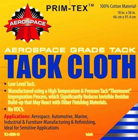 img 1 attached to 🧺 Tack Cloth Aerospace Grade - 1 Piece Bag, 12 Bags Box, 18"x36" - Ideal for Automotive, Woodworking, Painting, Metalwork, Sanding, Cleaning, Dusting, Staining - PRIM-TEX Tack Rag