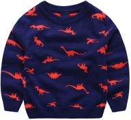 🦖 anbaby baby boys children's dinosaur double-deck pullover sweaters with cartoon design logo