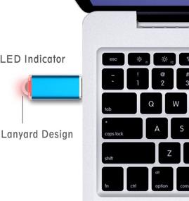 img 1 attached to 💾 Флеш-накопитель Maspen объемом 32 ГБ: высокоскоростной USB 2.0 флеш-накопитель, синего цвета, Jump Drive Pen Drive.