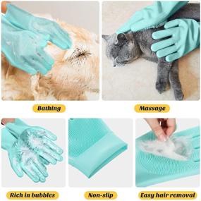 img 1 attached to Cat Bathing Grooming Shower Bag Net - Anti-Bite, Anti-Scratch, Adjustable for Cats and Puppies - Green Pet Grooming Gloves - Cat Nail Clippers and Claw Trimmer - Ideal for Cleaning and Trimming Nails for Cats and Dogs