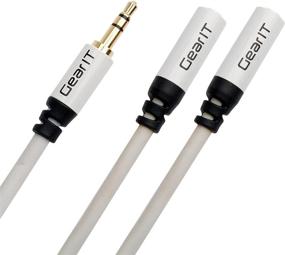 img 3 attached to 🎧 GearIT 10-Pack Pro Series 6ft 3.5mm Splitter Cable - Premium Gold Plated Y Headphone Extension Male to 2X Female Cable for Headphones, Car Stereo, iPods, iPhones