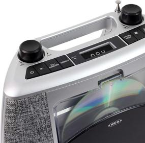 img 1 attached to 🎶 Jensen Home CD Player System Sport Handle with Bluetooth Boombox Portable Music System - CD/CD-R/RW, FM Radio, Aux-in, Headphone Jack Line-in (CD-565SL Black/Silver)