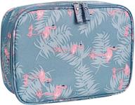 💼 blue-flamingo travel cosmetic bag: large makeup organizer for women and girls logo