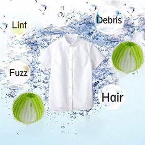 img 1 attached to Raskog Pet Hair Remover: Reusable Dryer Balls for Laundry, Lint & Hair Removal (12 pcs, White Green)